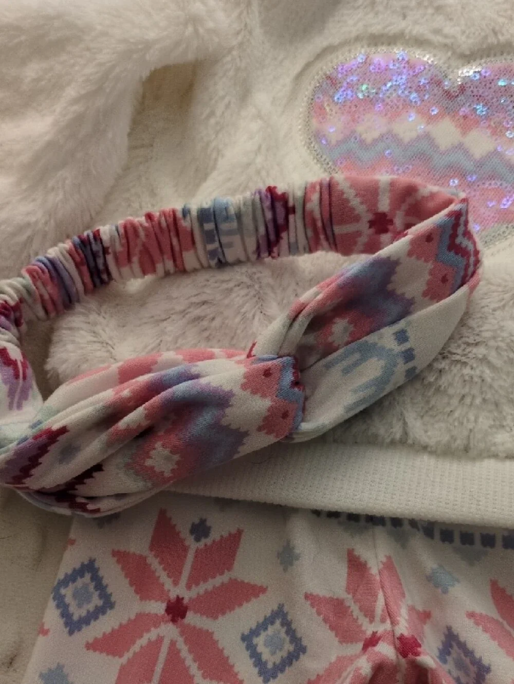 btween Pastel Fair Isle Pink & Blue Leggings Set, 6m - Picture 7 of 9